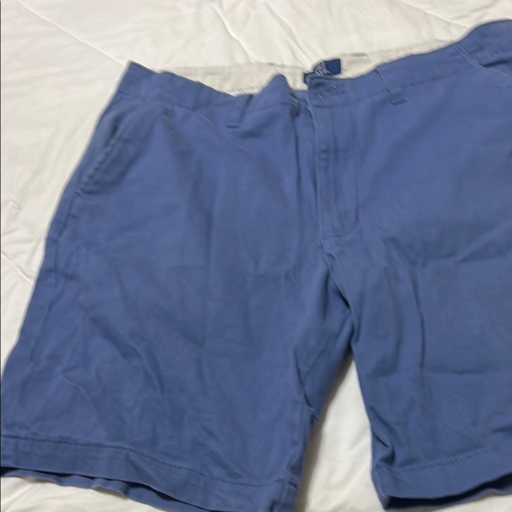 George Blue Flat Front Shorts Casual Style